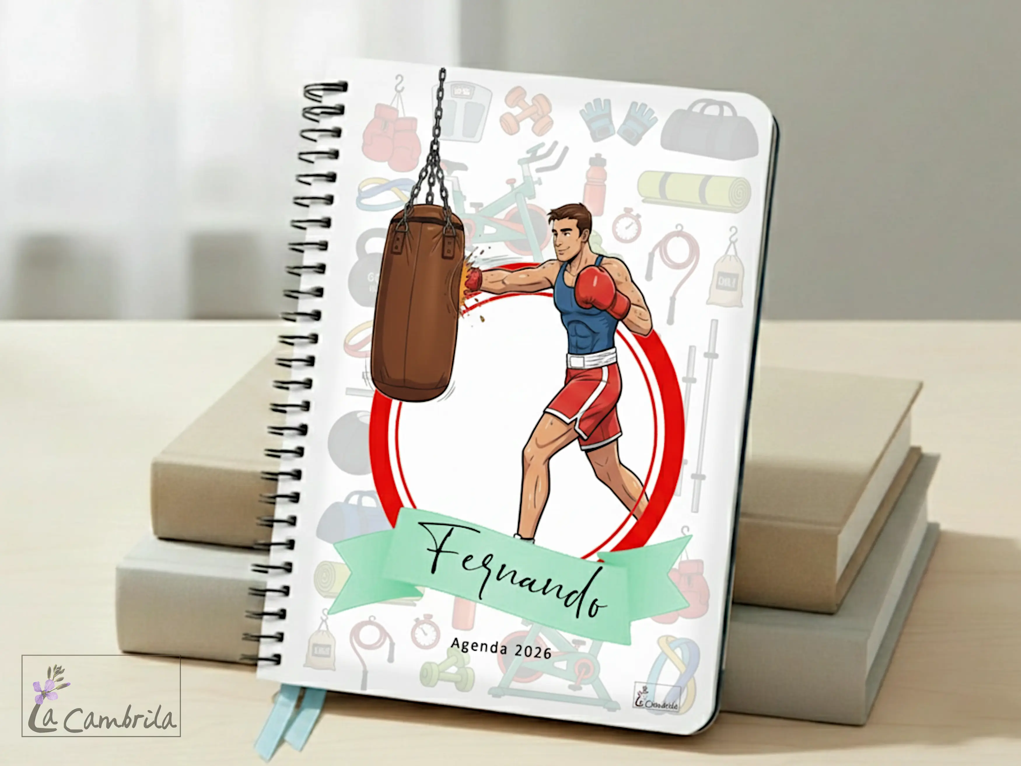 Agenda o libreta Agenda personalizada |para amantes del boxeo | Libretas personalizadas | para amantes del boxeo | Tapas duras o blandas | Espiral | Día vista o semana vista | hombre, chico, masculino