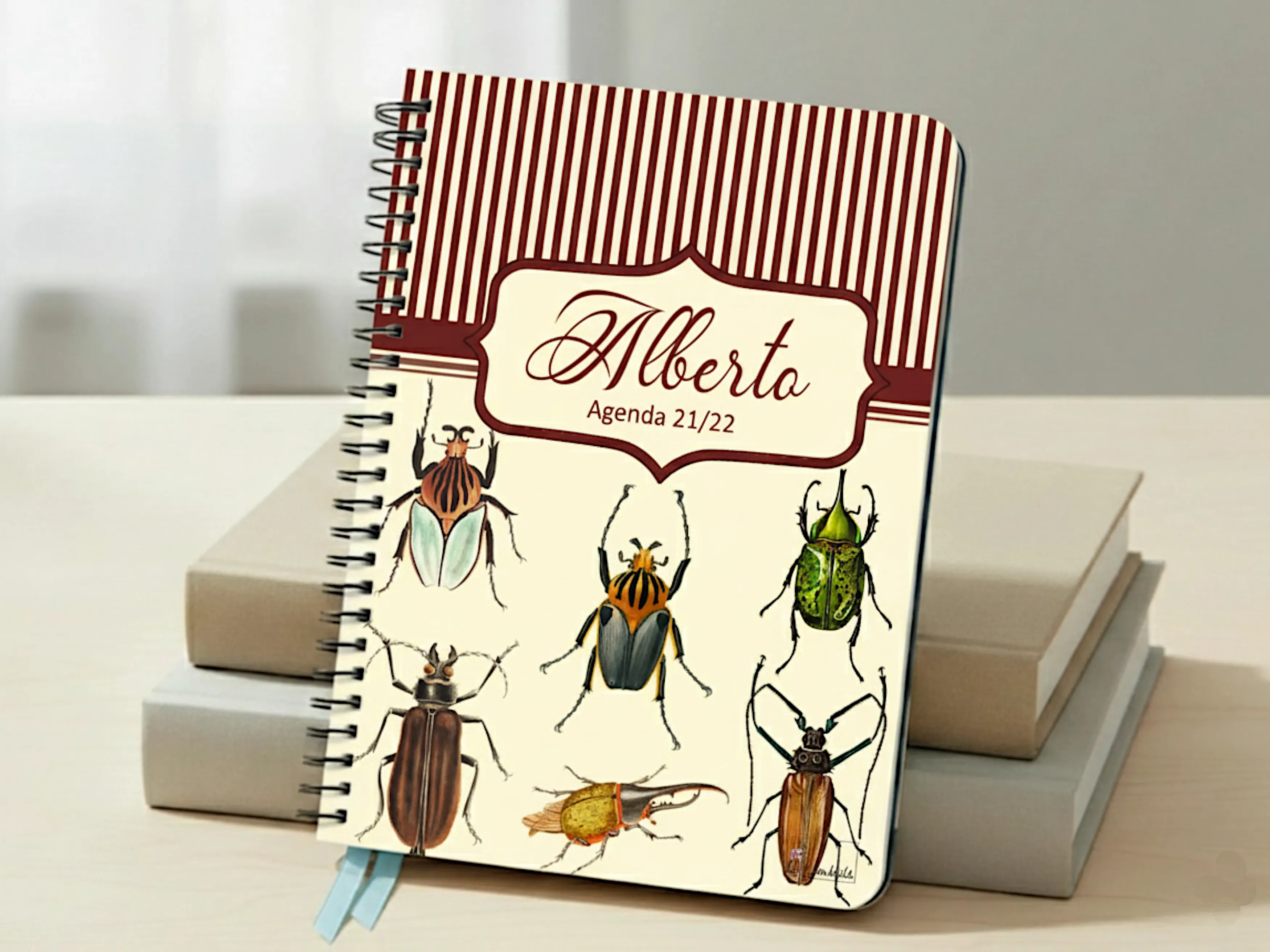 Agenda personalizada escarabajos