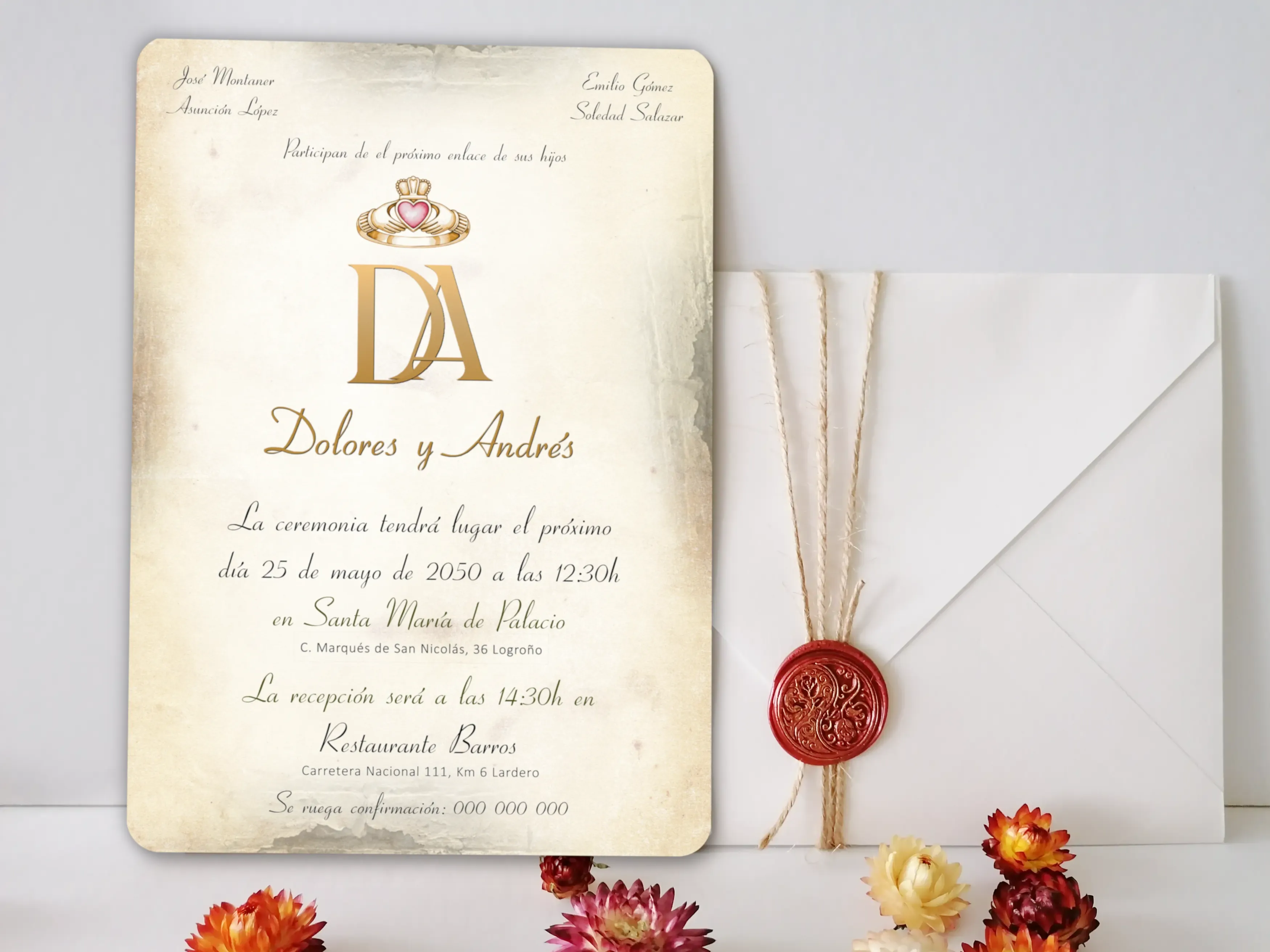 Anillo de Cloddagh3 Invitación de boda inspirada en el anillo de Claddagh 1