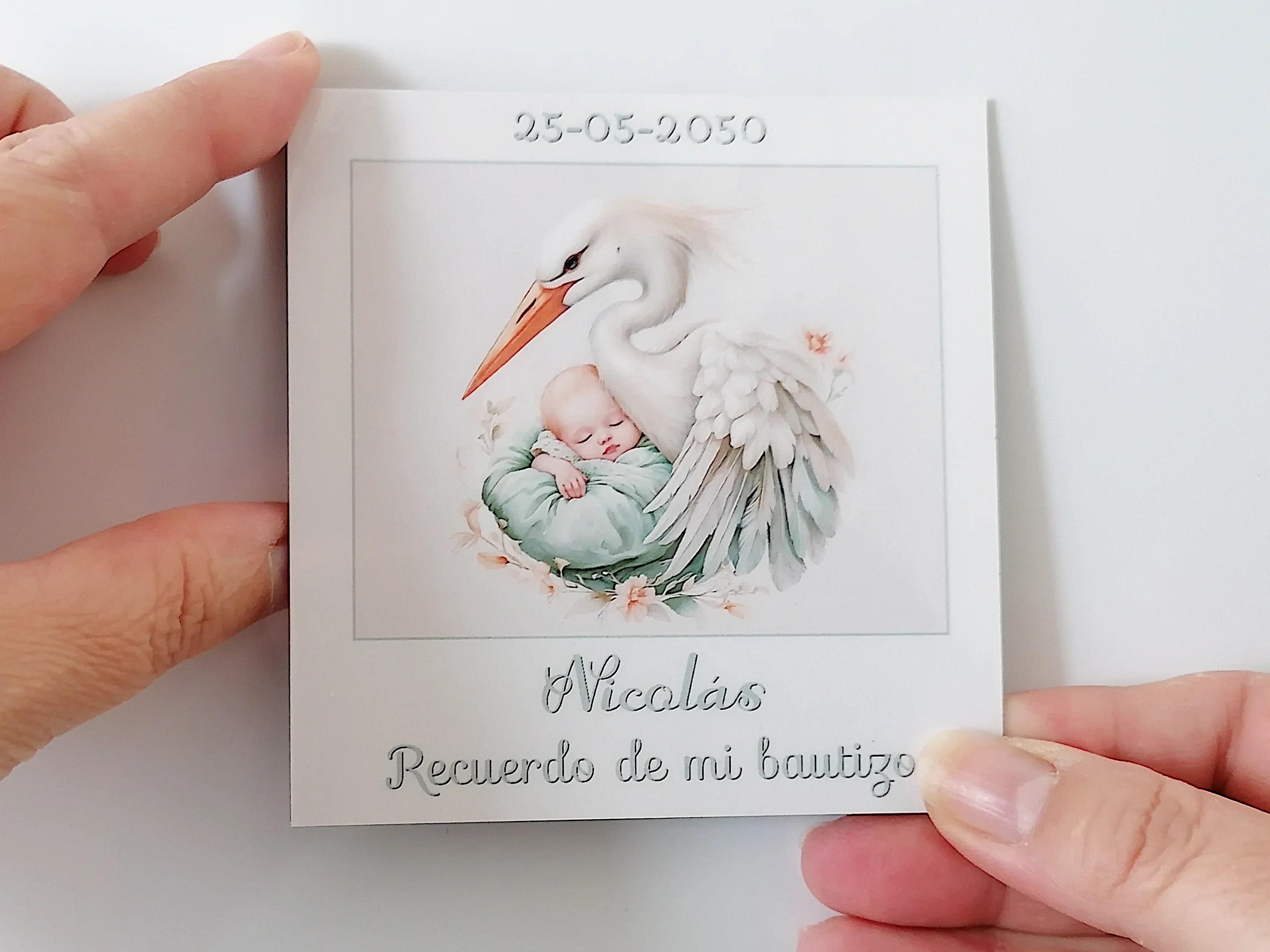 Imán Polaroid bautizo