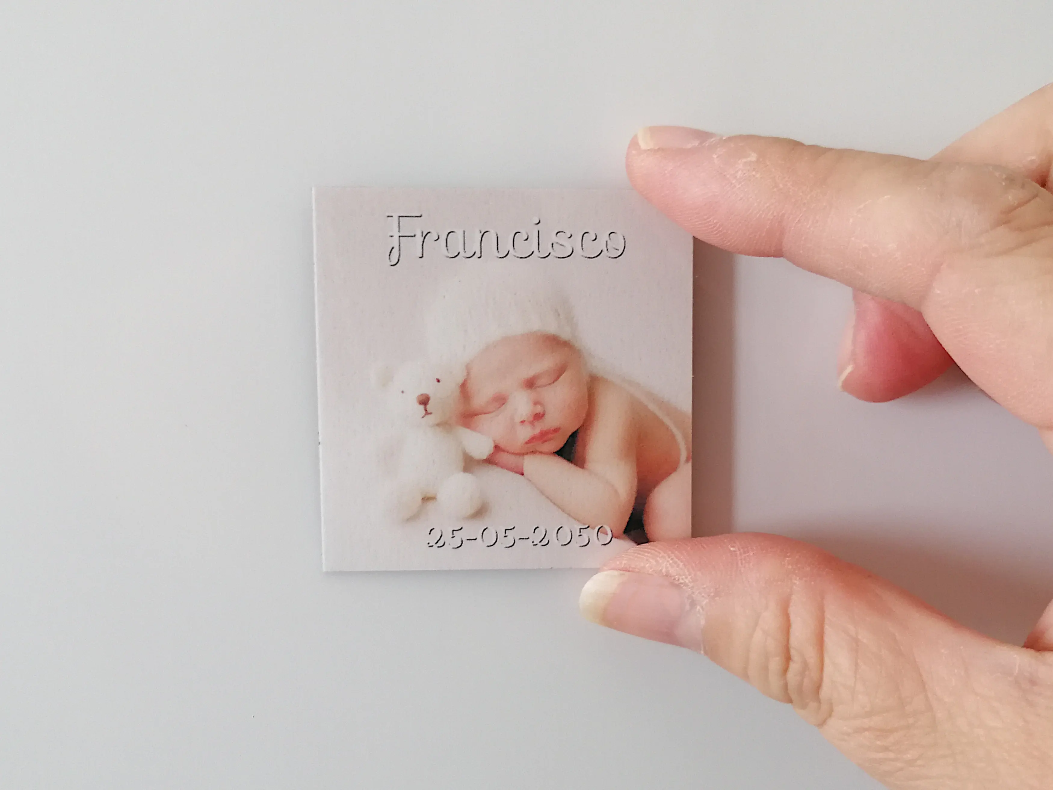 Imán formato cuadrado 5x5cm. Bautizo - Imagen 5