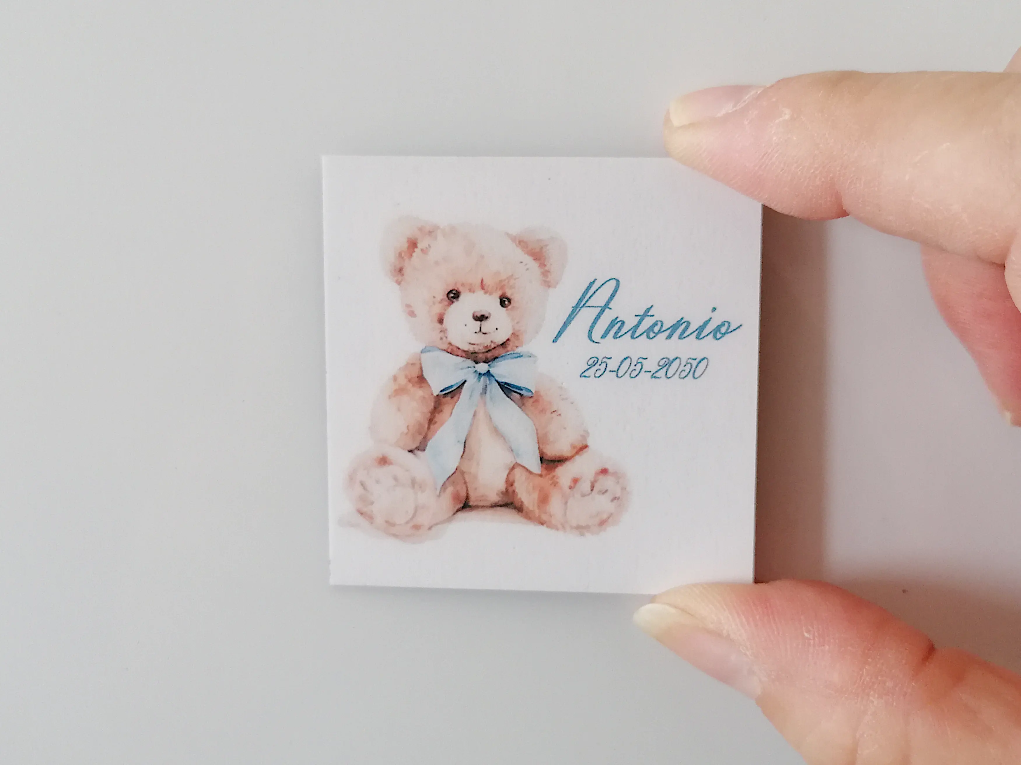 Imán formato cuadrado 5x5cm. Bautizo - Imagen 3