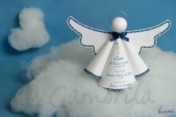 Ángel 3D. Especial tanto para invitación como para recordatorio de comunión o bautizo. - Imagen 4