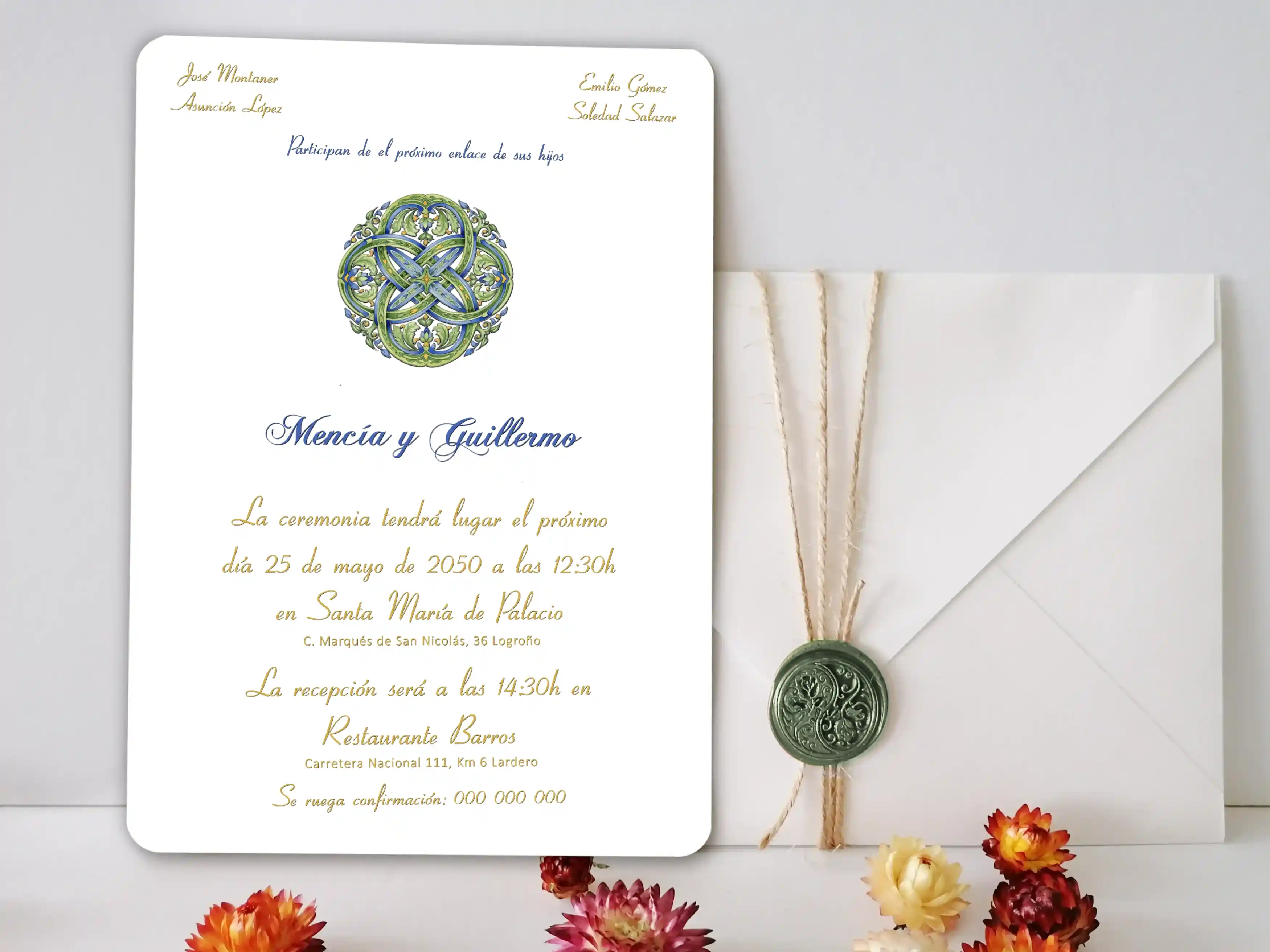 NUDO PERENNE CELTA Invitación de boda inspirada en el nudo perenne celta