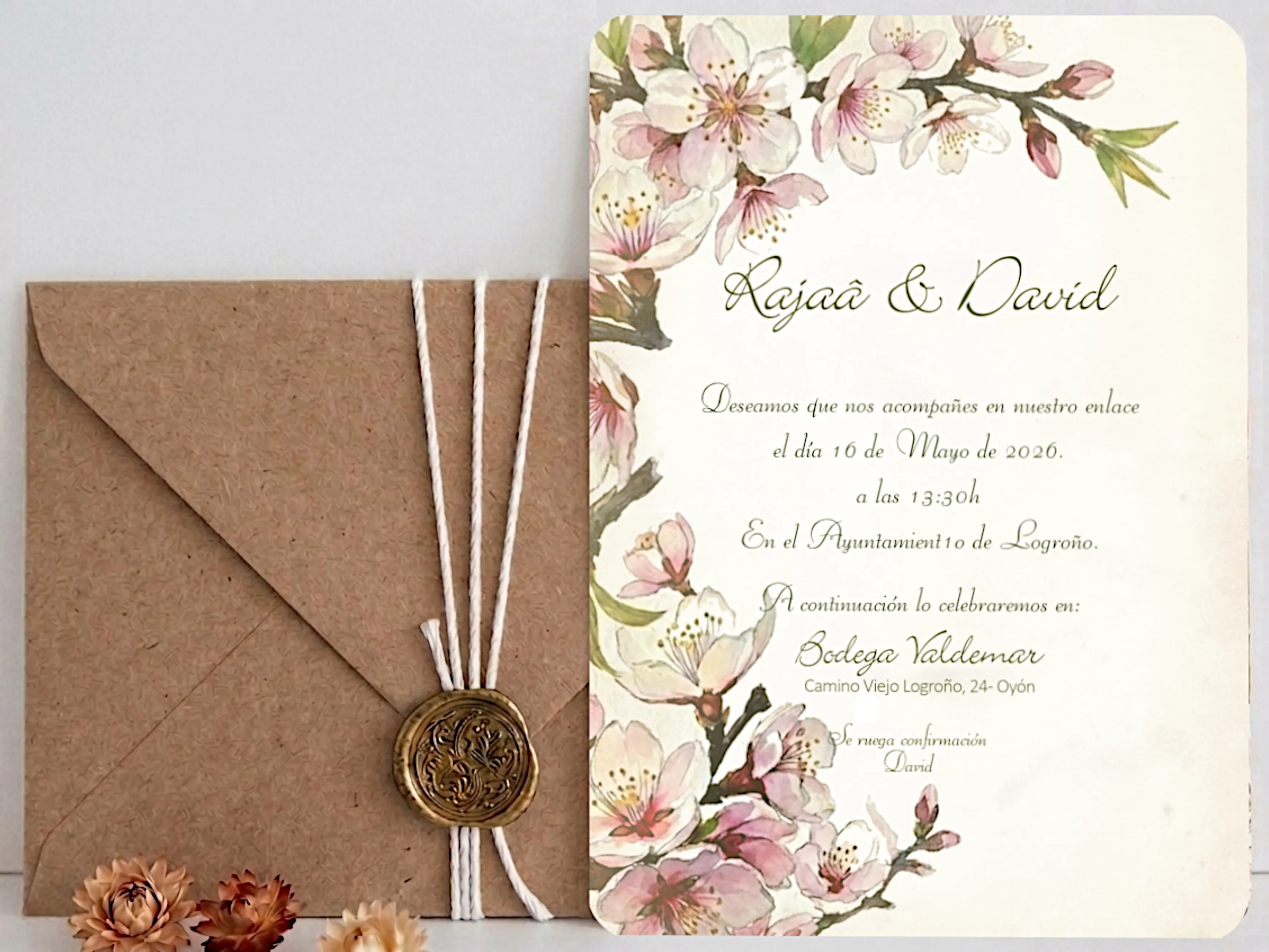 Invitación de boda colección Rajaâ mod. Essential.