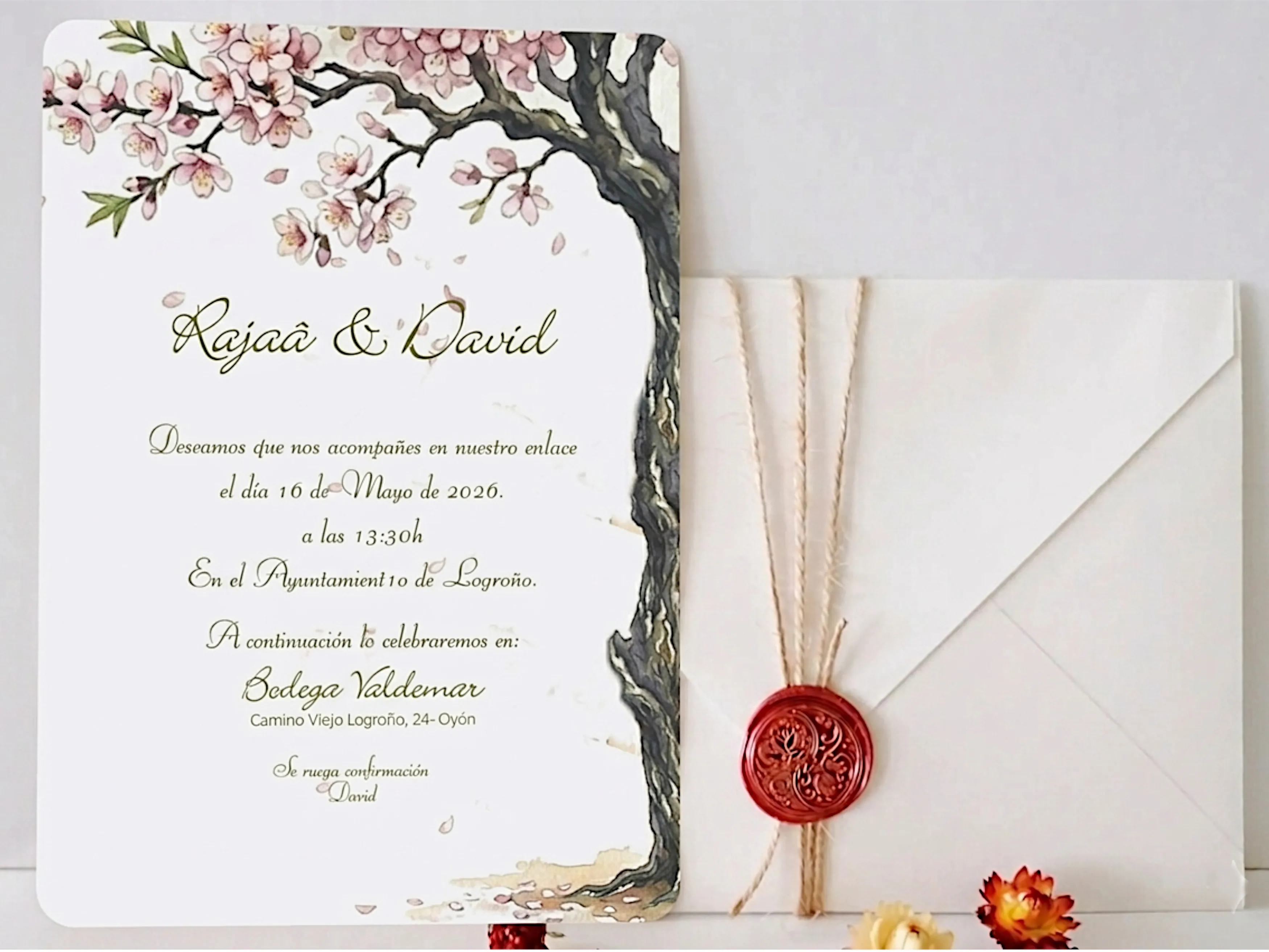 Invitación de boda colección Rajaâ modelo Original Pure
